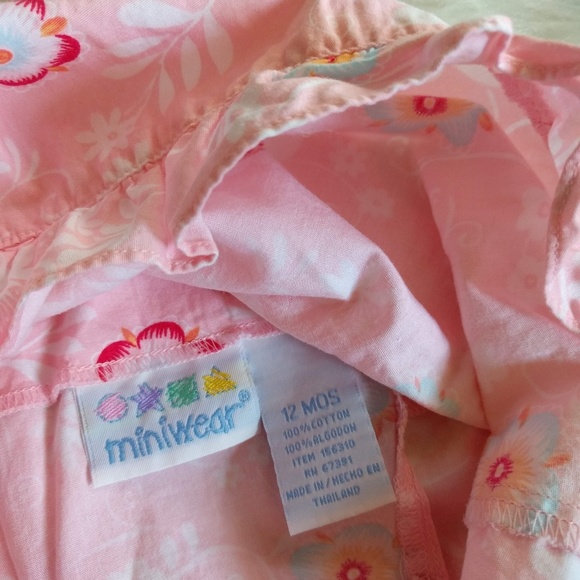 VINTAGE Mini wear pink cross-over back set - Picture 2 of 3